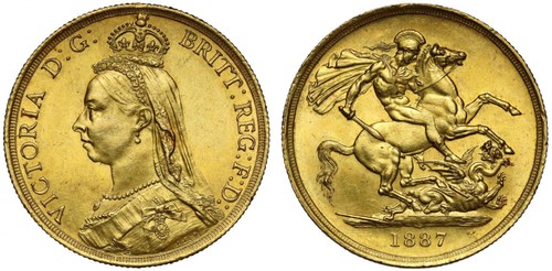 Victoria 1887 due sterline - 1887,